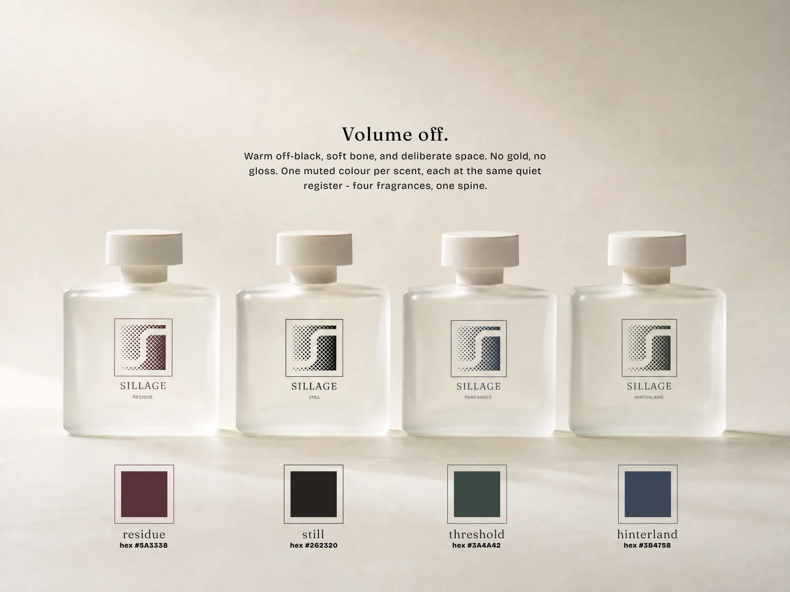 Sillage — four scents colour palette